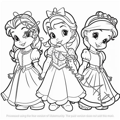coloring pages  baby princesses