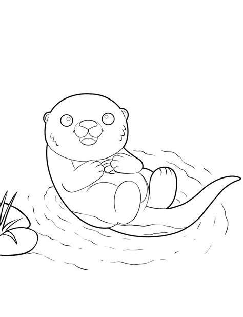 baby otter coloring pages  pic   find  animal coloring