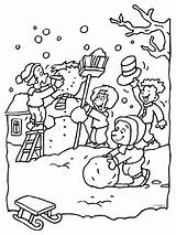 Sneeuwpop Sneeuw Bobbi Kleuren Knutselen sketch template