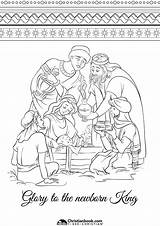 Coloring Pages Christmas Festive Christianbook Click sketch template