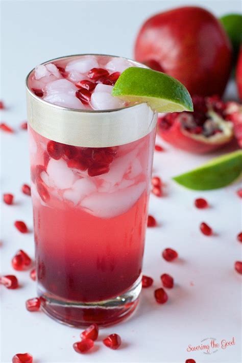 this is a tasty cocktail featuring pomegranate juice