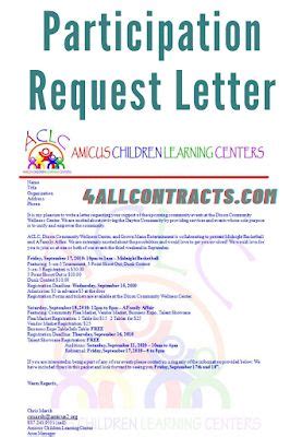 find  participation request letter sample template