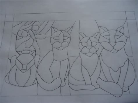 Faithsbizzar Stained Glass Art Stained Glass Cat Design S