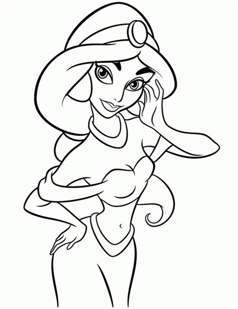 jasmine coloring pages  print