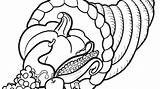 Plenty Horn Template Coloring Pages Thanksgiving sketch template