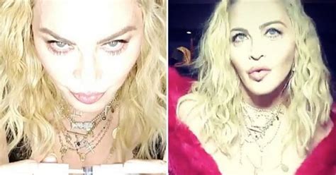 Madonna 60 Lets Cleavage Spill From Bra As She Simulates Sex Act