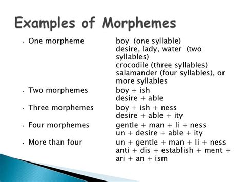 aula  morphemes  allomorphs