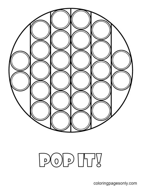 circle shaped pop  coloring page  printable coloring pages