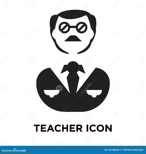 teacher icon vector isolated  white background logo concept  stock