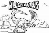 Allosaurus Coloring Awesome sketch template