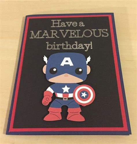 disney marvel captain america homemade birthday card