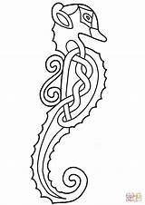 Celtic Seahorse Coloring Pages sketch template