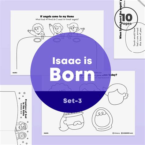 isaac  born bible creative drawing pages printable  kids hisberry