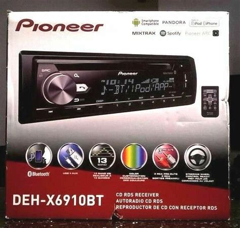 pioneer deh xbt cd rds stereo receiver  bluetooth mixtrax usb quick charge  sale