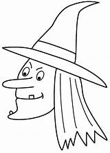 Witch Halloween Coloring Pages Face Witches Printable Drawing Simple Spider Scary Easy Sheets Pumpkin Kids Drawings Template Print Getdrawings Cute sketch template