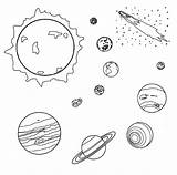 Solar Planets System Clipart Coloring Pages Meteor Clip Cliparts Kids Arts Print sketch template