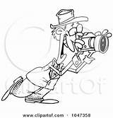 Clipart Photographer Cartoon Photography Outline Happy Illustration Clip Royalty Chimping Glance Camera Display His Toonaday Poster Print Vector Male Clipground sketch template