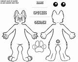 Fursona Ref Canine Fursuit Lineart Usable Mine sketch template