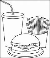 Junk Mcdonalds Getcolorings Fries Source sketch template