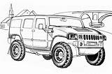 Hummer H2 Humvee sketch template