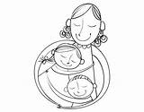 Mom Coloring Hug Clipart Son Mother Para Colorear Dibujo Abrazo Un Book Mamá Child Drawing Transparent Background Dibujos Madre Dia sketch template