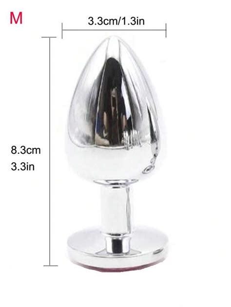 anal plug stainless steel butt plug pink gemstone sex anal toys for