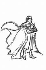 Snape Severus Sketch Coloring sketch template