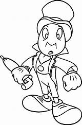 Jiminy Pinocchio Wecoloringpage Conscience sketch template