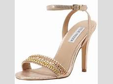Shoes Steve Madden LOVERR Heels Strappy Rhinestones Sandals Gold