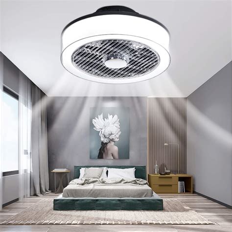 buy iyunxi modern ceiling fan  lights remote control   flush mount ceiling fan