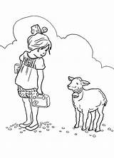 Lamb Coloring Mary Little Had Pages Lion She Her Clipart Color Young Clip Luna Children Getcolorings Getdrawings Drawing Easter Shepherds sketch template