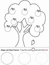 Circle Worksheets Shapes Worksheet Tracing Preschoolers Circles Preschoolactivities Tree Prek Círculos Vermelho sketch template