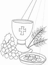 Communion Adoration Eucharistic Eucharist sketch template