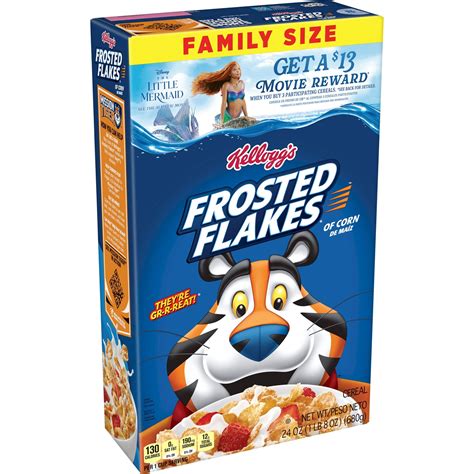 kelloggs frosted flakes breakfast cereal kids snacks original  oz