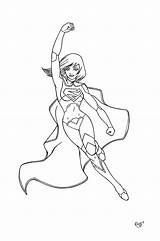 Supergirl Richbernatovech Dcnu Inks sketch template