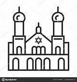 Synagogue Illustration Vector Icon Depositphotos sketch template