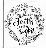 Handlettered Faith Walk Coloring Below Also Canvas sketch template