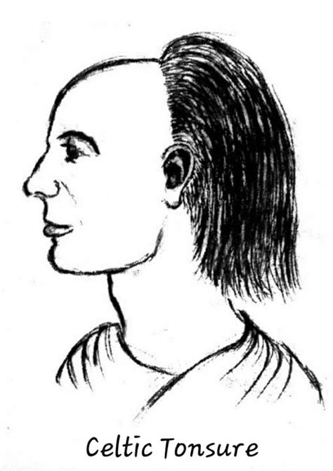 celtic tonsure  captivating male sketch