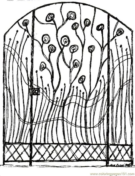 garden gate coloring pages coloring pages