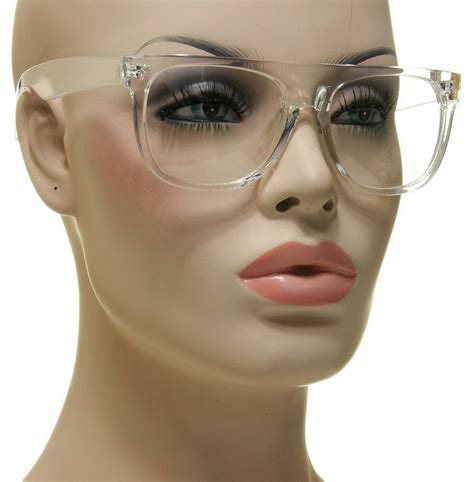 new men s women s cool nerds eyeglasses translucent clear frame unisex