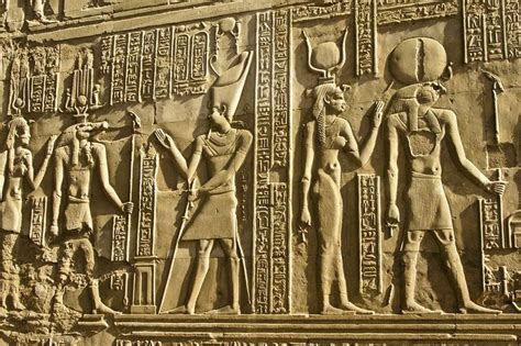 Egyptian Relief Sculpture Egyptian Temple Art Photograph