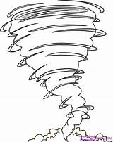 Coloring Pages Tornado Draw Step Dragoart Flower sketch template