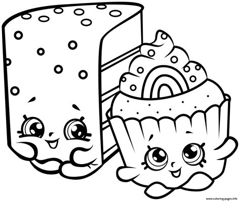 print cute shopkins cakes coloring pages bv pinterest shopkins