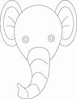 Elephant Mask Coloring Printable Kids Face Template Animal Muskrat Masks Pages Printables Studyvillage Print Templates Clipart Elefante Felt Popular Party sketch template