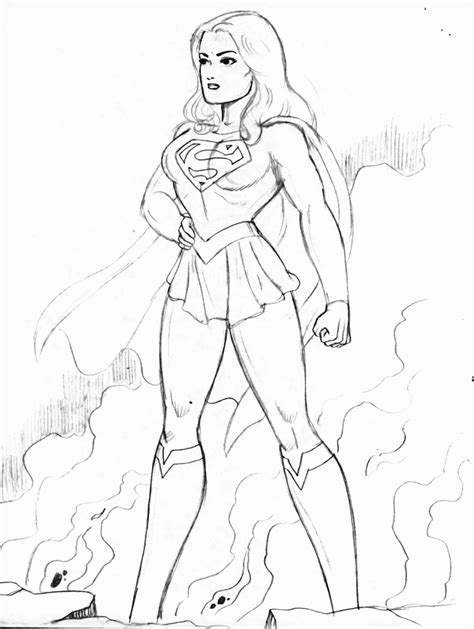 supergirl coloring pages super duper coloring