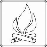 Campfire Cliparts Pit Signal Smoke Usf sketch template