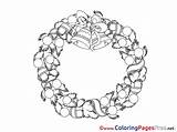 Wreath Coloring Christmas Pages Sheet Title sketch template