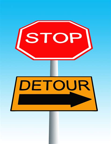 detour signs clipart