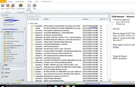 Microsoft Outlook Email Inbox