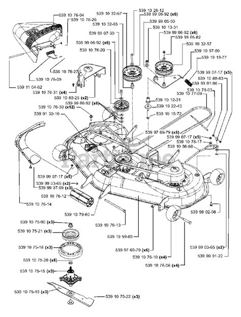 husqvarna  turn mower parts schematic